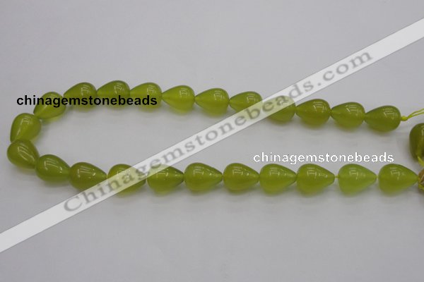 CKA213 15.5 inches 13*18mm teardrop Korean jade gemstone beads