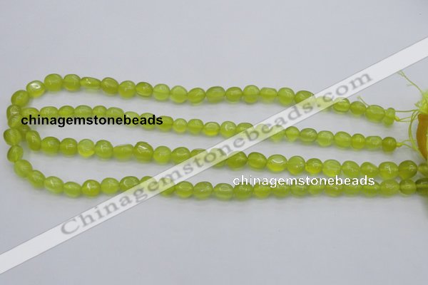 CKA215 15.5 inches 6*8mm nuggets Korean jade gemstone beads