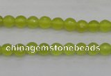 CKA217 15.5 inches 6mm faceted round Korean jade gemstone beads