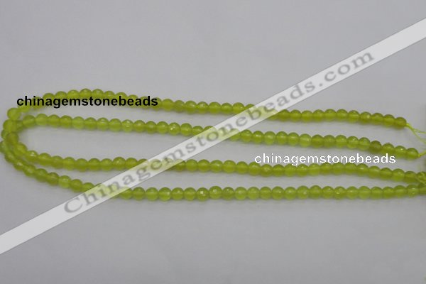 CKA217 15.5 inches 6mm faceted round Korean jade gemstone beads