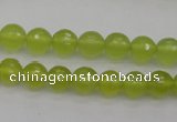 CKA218 15.5 inches 8mm faceted round Korean jade gemstone beads