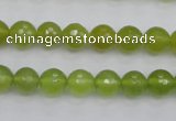 CKA219 15.5 inches 8mm faceted round Korean jade gemstone beads