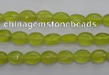 CKA241 15.5 inches 6*8mm oval Korean jade gemstone beads