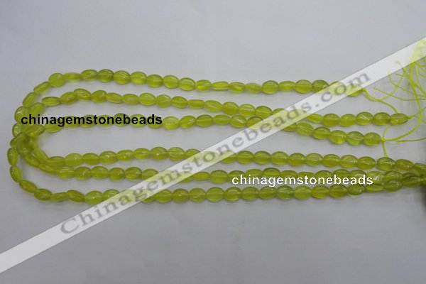 CKA241 15.5 inches 6*8mm oval Korean jade gemstone beads