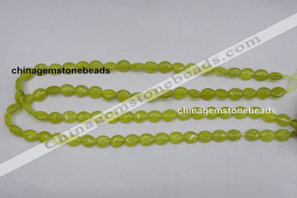 CKA242 15.5 inches 8*10mm oval Korean jade gemstone beads