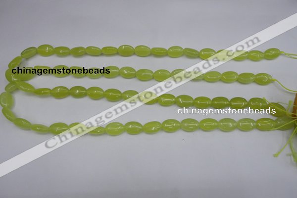 CKA243 15.5 inches 8*12mm oval Korean jade gemstone beads