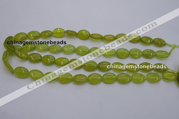 CKA245 15.5 inches 12*16mm oval Korean jade gemstone beads