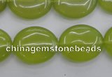 CKA248 15.5 inches 18*22mm oval Korean jade gemstone beads