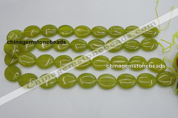 CKA249 15.5 inches 18*22mm oval Korean jade gemstone beads