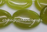 CKA251 15.5 inches 22*30mm oval Korean jade gemstone beads