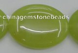 CKA252 15.5 inches 30*40mm oval Korean jade gemstone beads