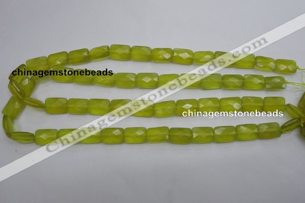 CKA280 15.5 inches 10*14mm faceted rectangle Korean jade gemstone beads