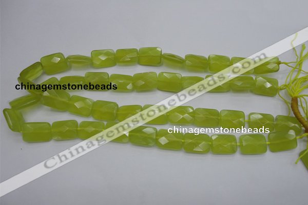 CKA281 15.5 inches 13*18mm faceted rectangle Korean jade gemstone beads