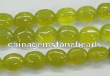 CKA31 15.5 inches 8*10mm oval Korean jade gemstone beads