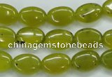 CKA32 15.5 inches 10*14mm oval Korean jade gemstone beads