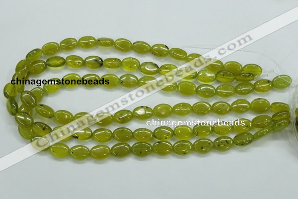 CKA32 15.5 inches 10*14mm oval Korean jade gemstone beads