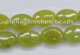 CKA33 15.5 inches 12*16mm oval Korean jade gemstone beads