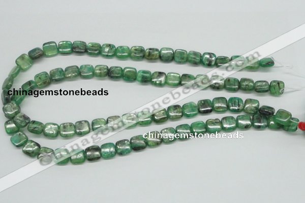 CKC105 16 inches 10*10mm square natural green kyanite beads wholesale