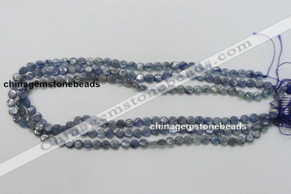 CKC201 15.5 inches 6mm flat round natural kyanite beads wholesale