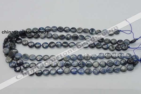 CKC202 15.5 inches 10mm flat round natural kyanite beads wholesale