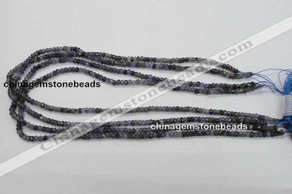 CKC215 15.5 inches 3*4mm faceted rondelle natural kyanite beads