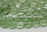 CKC252 15.5 inches 8mm flat round natural green kyanite beads