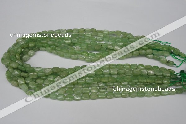 CKC259 15.5 inches 6*8mm rectangle natural green kyanite beads