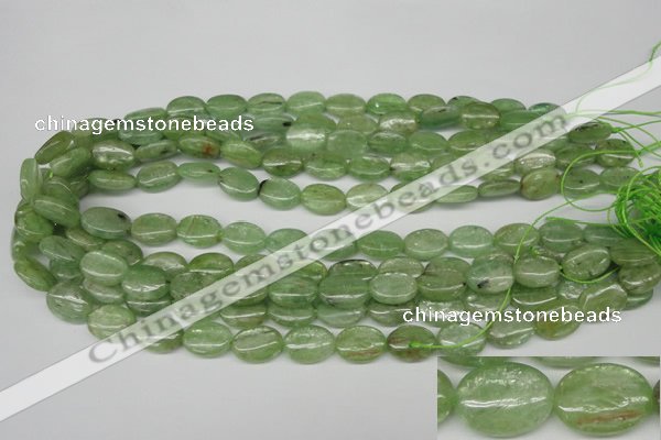 CKC267 15.5 inches 10*14mm oval natural green kyanite beads