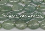 CKC271 15.5 inches 10*14mm oval natural green kyanite beads