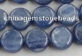 CKC511 15.5 inches 8mm flat round natural Brazilian kyanite beads