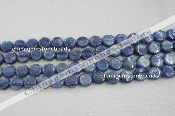 CKC511 15.5 inches 8mm flat round natural Brazilian kyanite beads