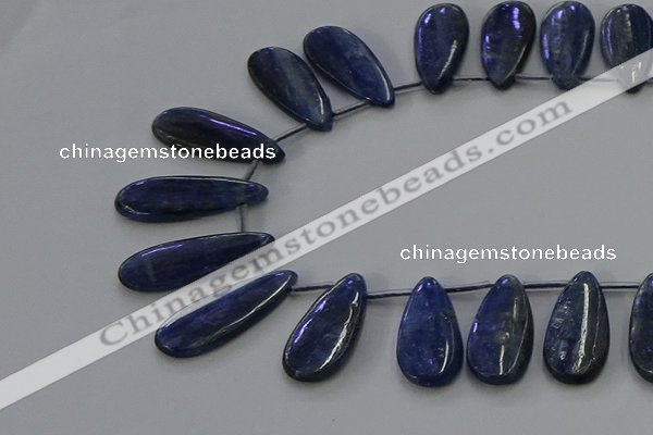 CKC541 Top drilled 10*25mm flat teardrop natural kyanite beads