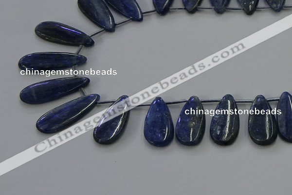 CKC542 Top drilled 15*25mm flat teardrop natural kyanite beads