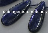 CKC543 Top drilled 10*30mm flat teardrop natural kyanite beads