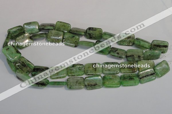 CKC68 15.5 inches 15*20mm rectangle natural green kyanite beads