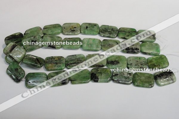 CKC69 15.5 inches 18*25mm rectangle natural green kyanite beads