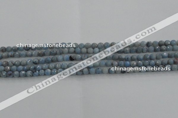 CKC701 15.5 inches 6mm faceted round imitation blue kyanite beads