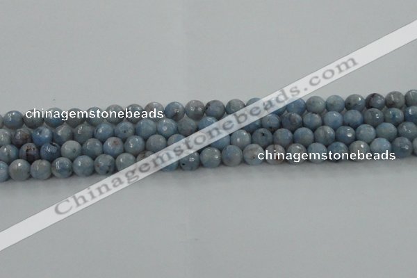 CKC702 15.5 inches 8mm faceted round imitation blue kyanite beads