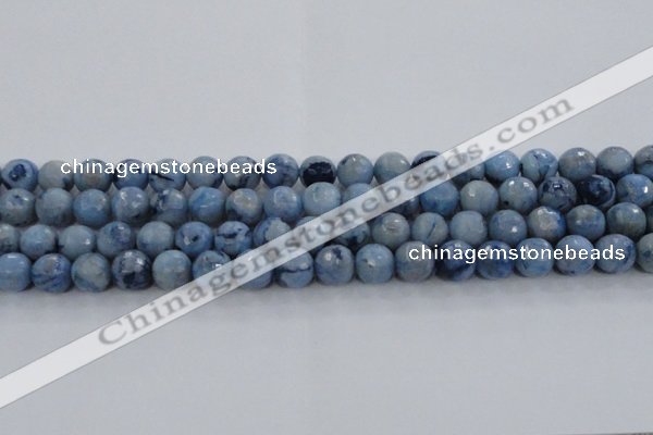 CKC704 15.5 inches 12mm faceted round imitation blue kyanite beads