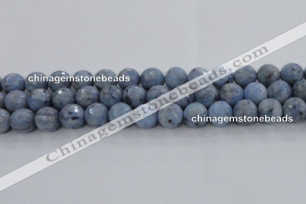 CKC706 15.5 inches 16mm faceted round imitation blue kyanite beads