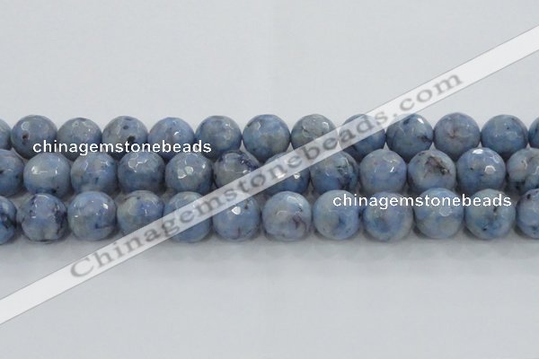 CKC707 15.5 inches 18mm faceted round imitation blue kyanite beads