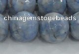 CKC708 15.5 inches 20mm faceted round imitation blue kyanite beads