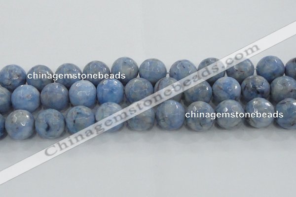 CKC708 15.5 inches 20mm faceted round imitation blue kyanite beads