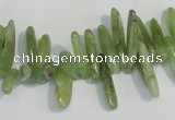 CKC71 15.5 inches 4*10mm – 6*35mm branch natural green kyanite beads