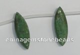 CKC72 15.5 inches 10*30mm marquise natural green kyanite beads