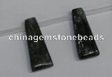 CKC73 15.5 inches 10*25mm trapezoid natural green kyanite beads