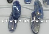 CKC76 Top drilled 10*30mm oval natural kyanite gemstone beads