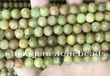 CKC762 15.5 inches 8mm round natural green kyanite beads