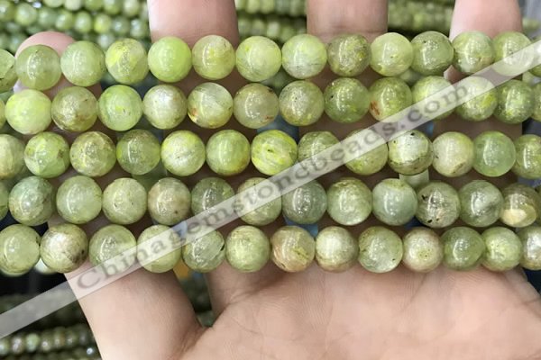 CKC767 15.5 inches 8mm round natural green kyanite beads