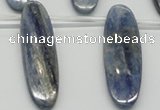 CKC78 Top drilled 13*45mm oval natural kyanite gemstone beads